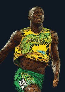 Abstractified Usain Bolt