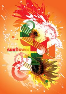 Abstractified Summer Sunflower