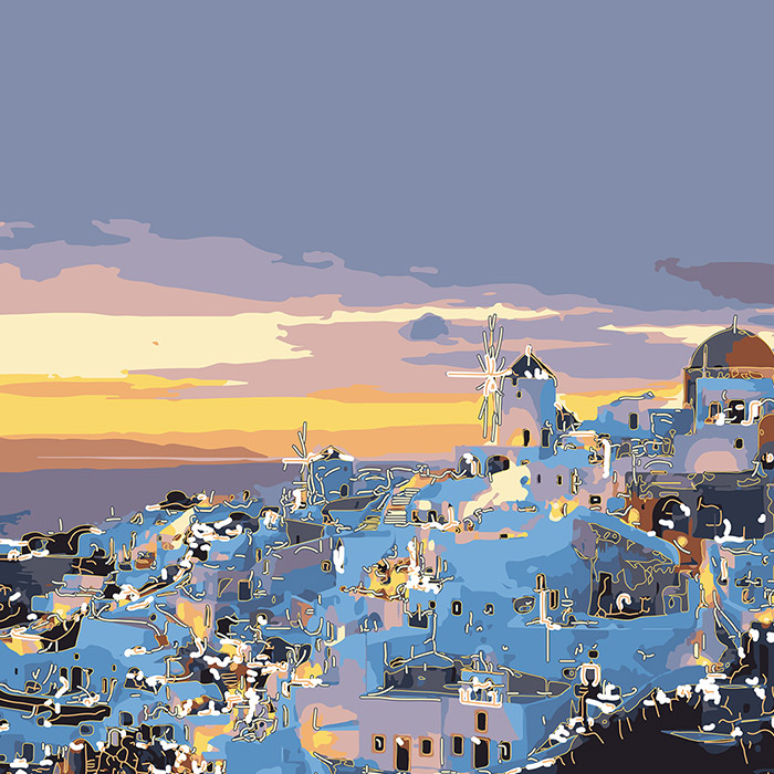 Abstractified Santorini
